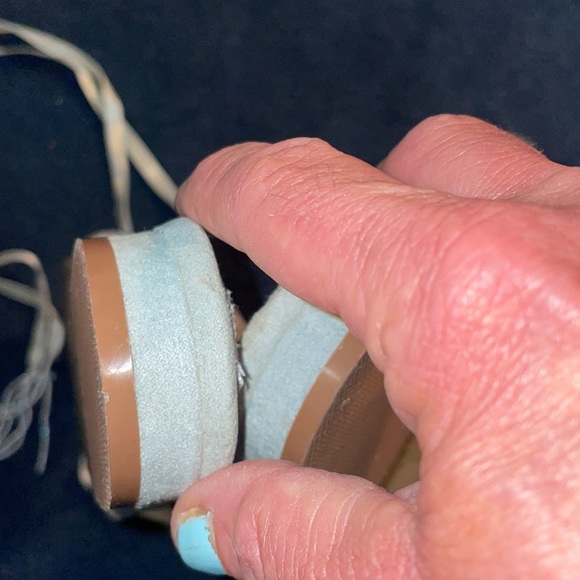 COLIN STUART LIGHT BLUE BEADED WRAP SANDALS 7.5 WORN ONCE EXCELLENT CONDITION - Picture 5 of 5